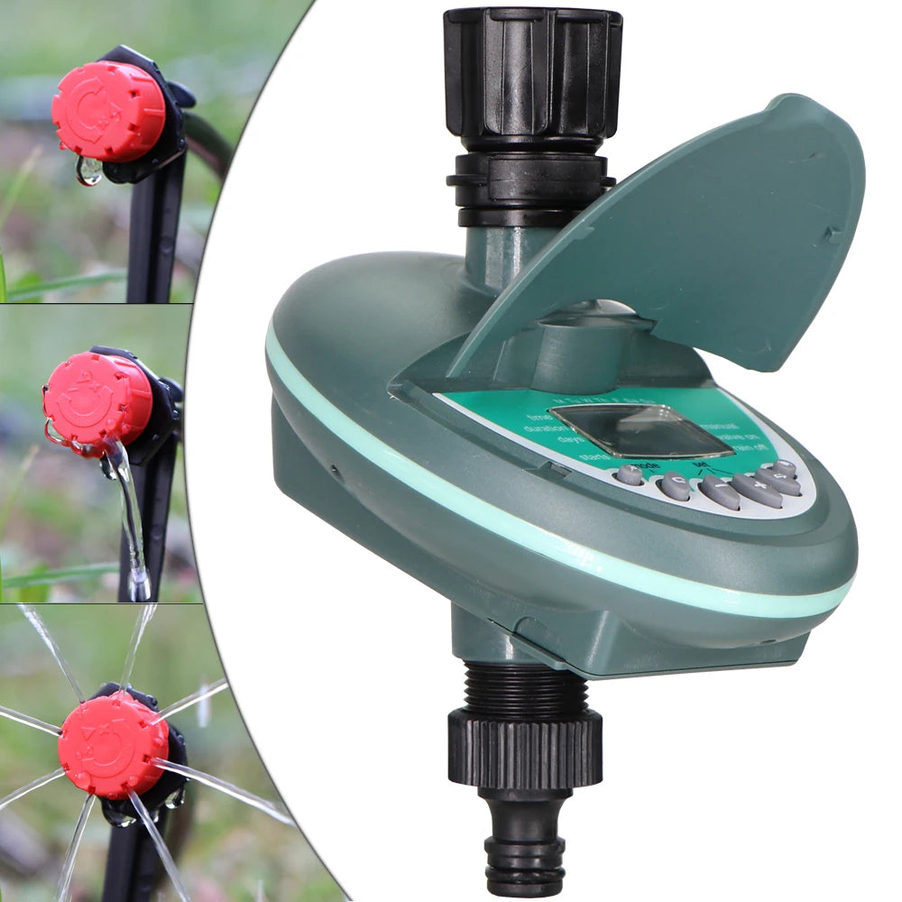Garden Irrigation Timer LCD Display Watering Controller Weekly Daily P ...