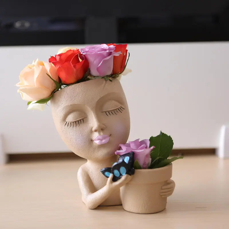 face plant pots australia Creative Facial Design Planter – The Native Shop
