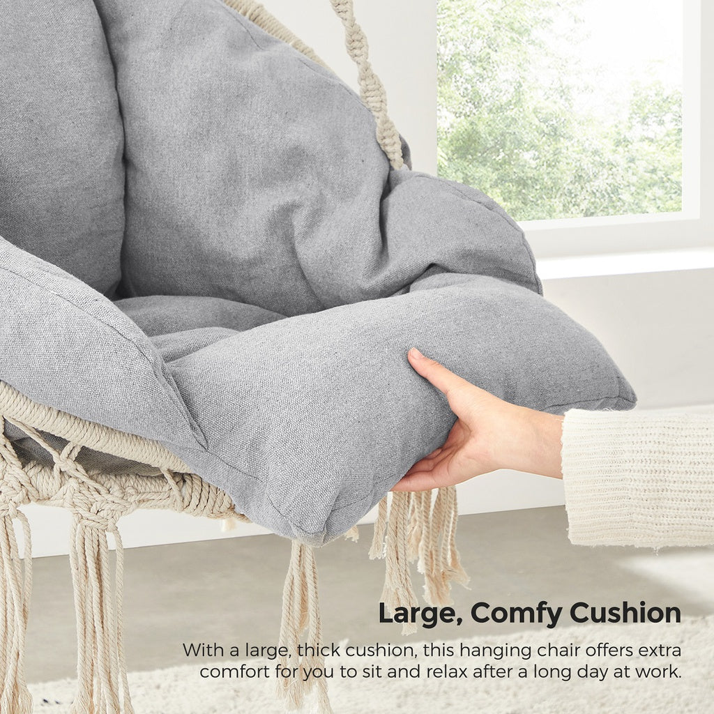 SONGMICS Hammock Hanging Chair with Cushion Gray – The Native Shop
