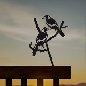 Metal Bird Metal Art  Pair of magpies