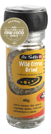 OZ TUKKA PRODUCTS - WILD CITRUS GRINDER - GOURMET SPICE GRINDERS 50g